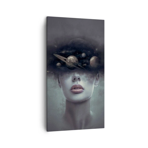 Tablou pe pânză - Și planetele o iau razna... - 45x80 cm