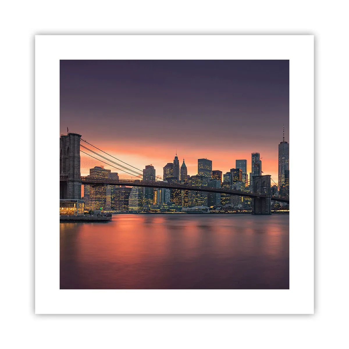 Poster - Scufundate în tăcerea liliachie - 40x40 cm
