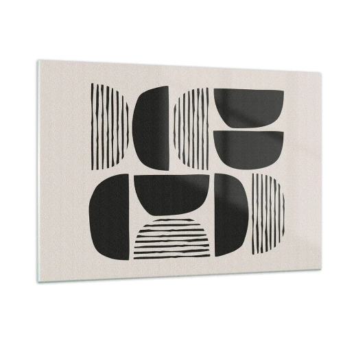 Tablou pe sticlă - Jumătăți necomplete - 120x80 cm