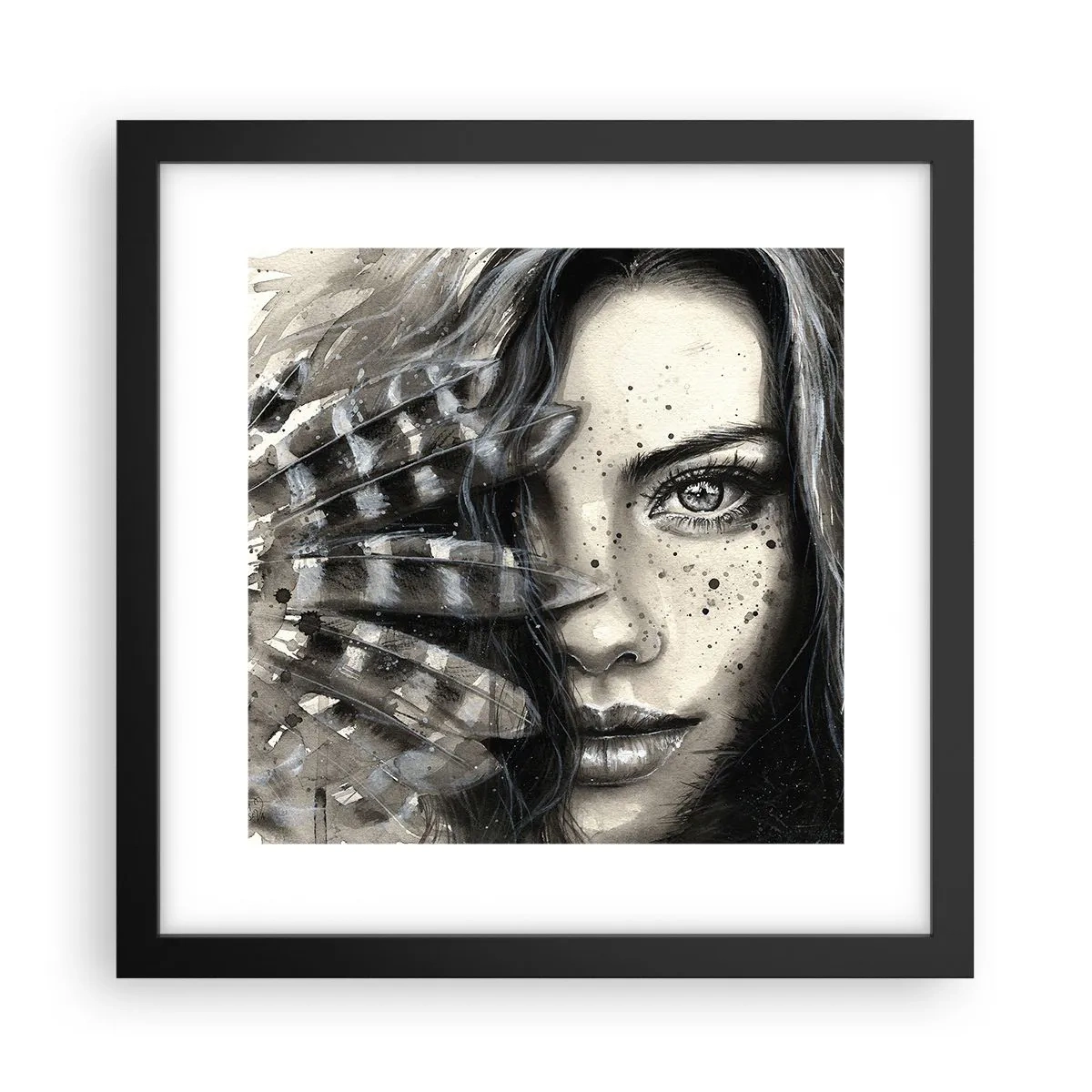 Poster în ramă neagră - Frumusețe sălbatică - 30x30 cm