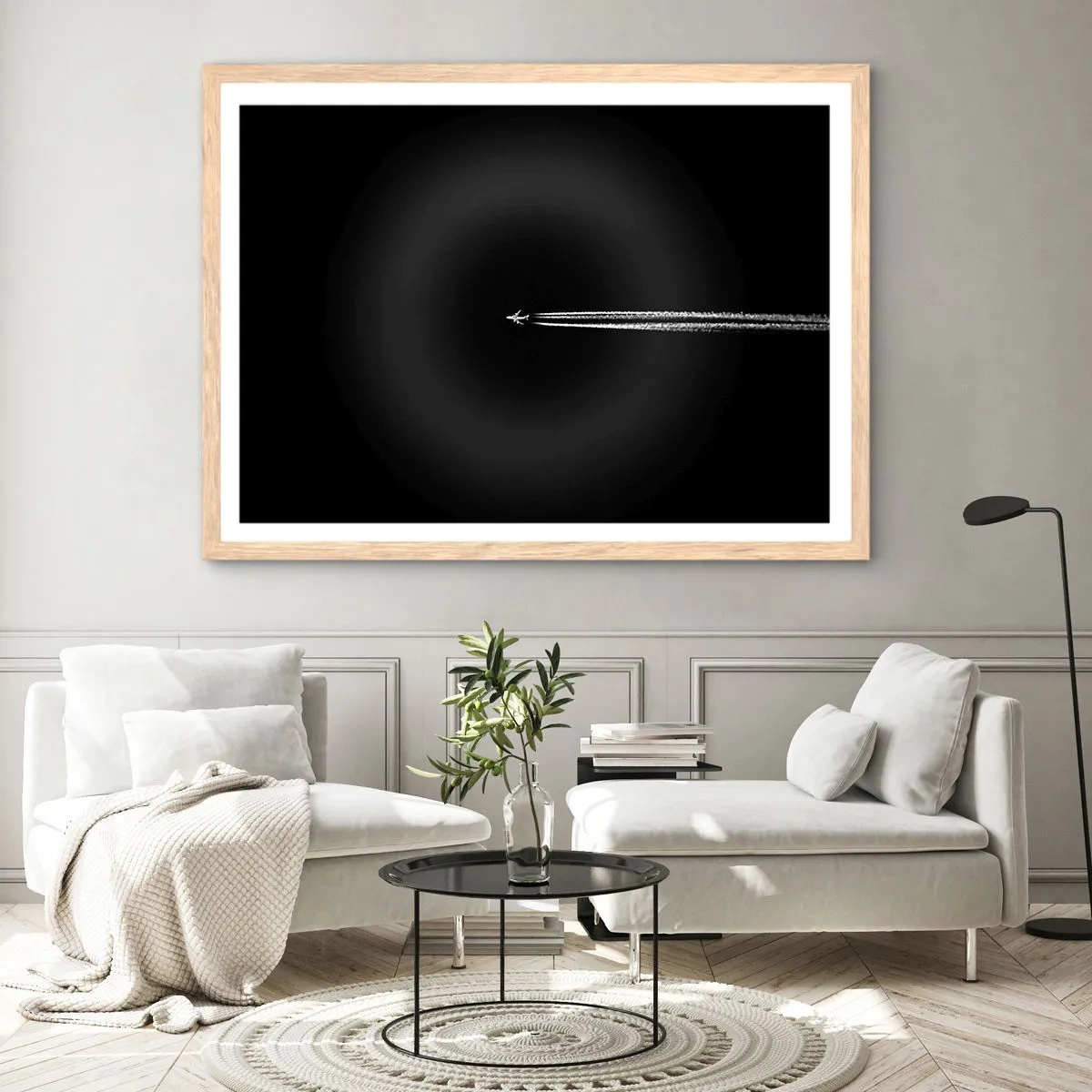 Poster în ramă de stejar deschis - Într-o altă dimensiune - 100x70 cm