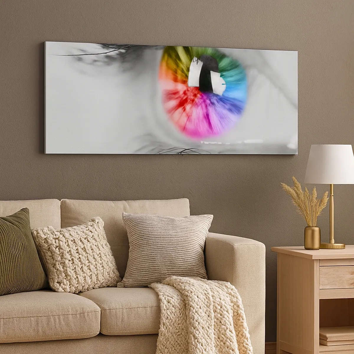 Tablou pe pânză - Priviți lumea în culori - 30x30 cm