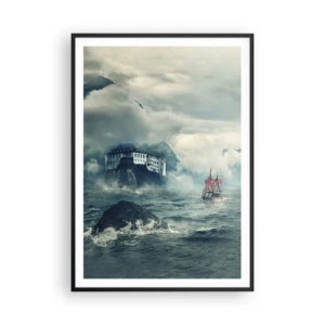 Poster în ramă neagră - Pe ape magice - 70x100 cm