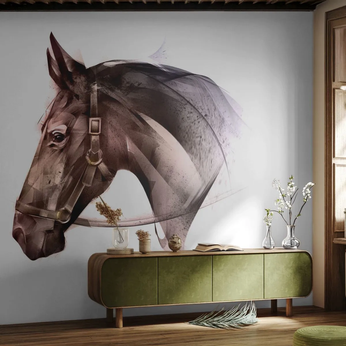 Tapet Autoadeziv Deluxe Sticker - Ce farmec - Animale, Cap de cal, Cal - 250x175 cm