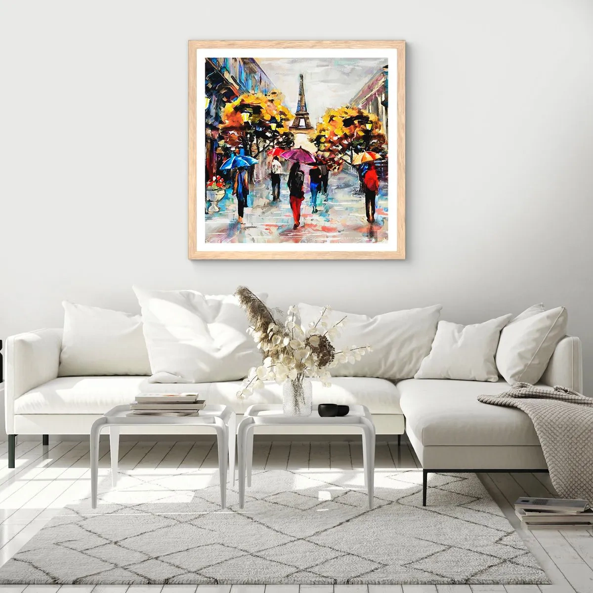 Poster în ramă de stejar deschis - Deosebit de frumos în toamnă - 40x40 cm