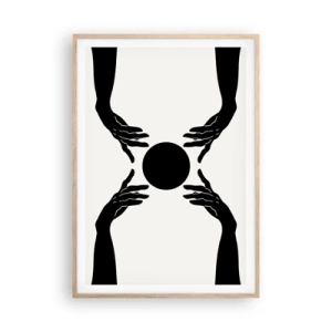 Poster în ramă de stejar deschis - Semnul secret - 70x100 cm