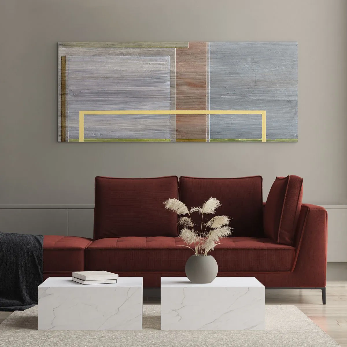 Tablou pe sticlă - Drept și liniștit - 100x40 cm