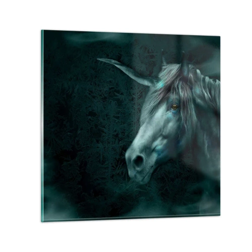 Tablou pe sticlă - Într-o pădure de basm - 30x30 cm