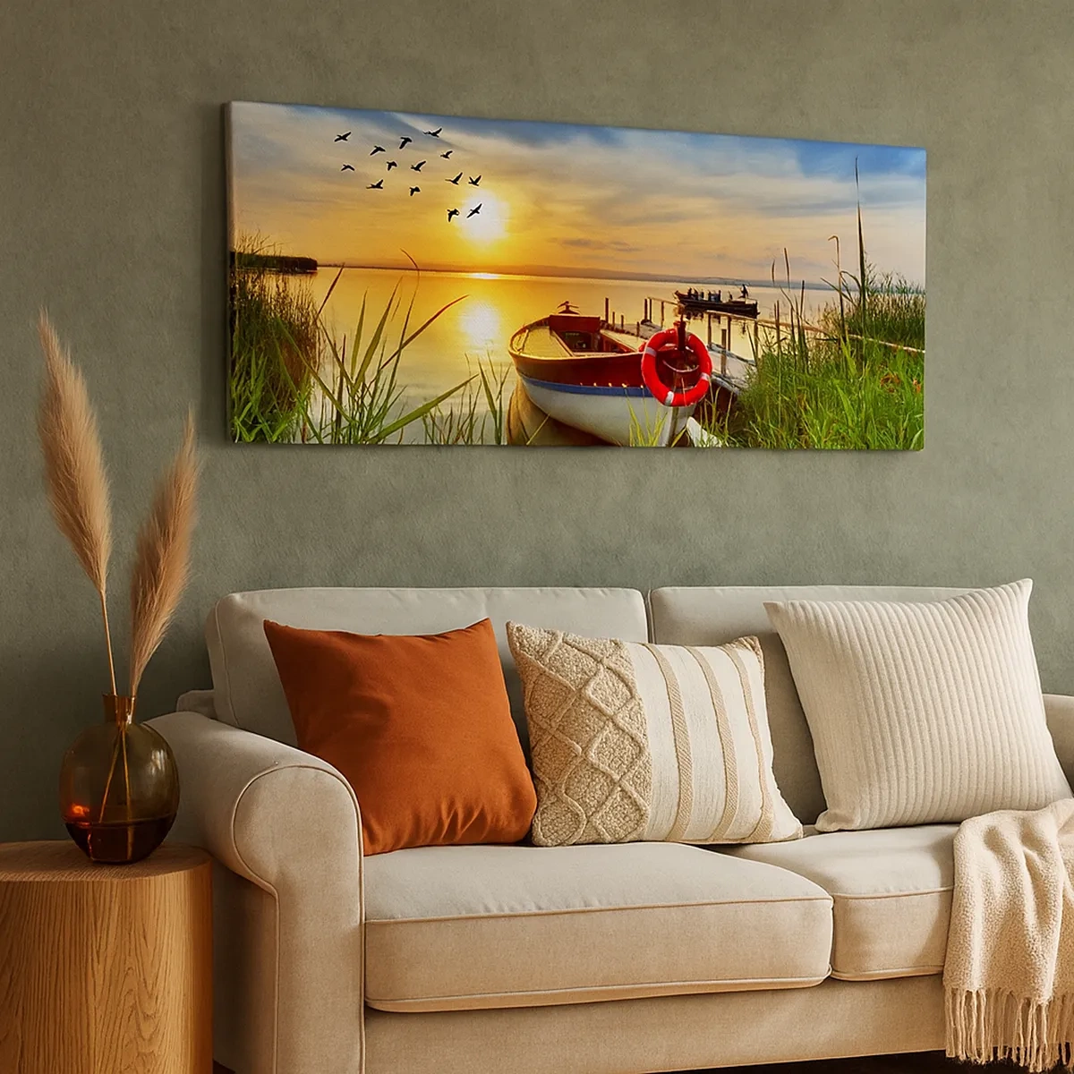 Tablou pe pânză - Cormoranii pleacă deja - 30x30 cm