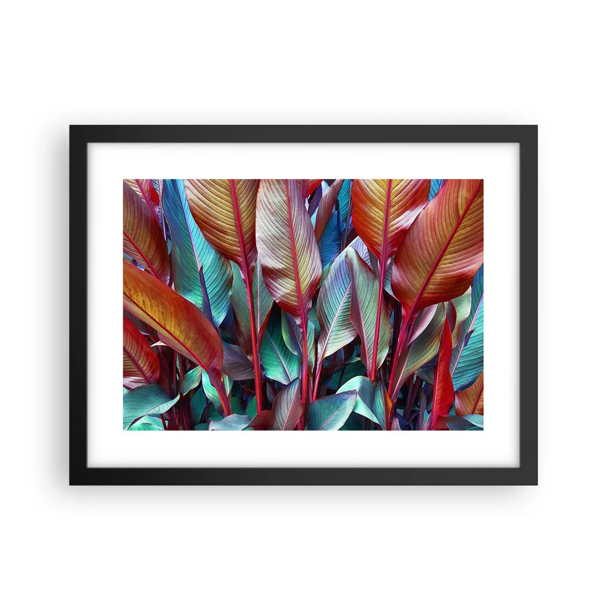 Poster în ramă neagră - Tufiș colorat - 40x30 cm