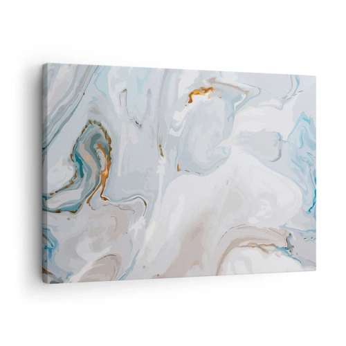Tablou pe pânză Canvas - Valuri abstracte în nuanțe de albastru și alb - 70x50cm - Albul ridicat - Decorațiune modernă pentru perete pentru living și dormitor ARTTOR