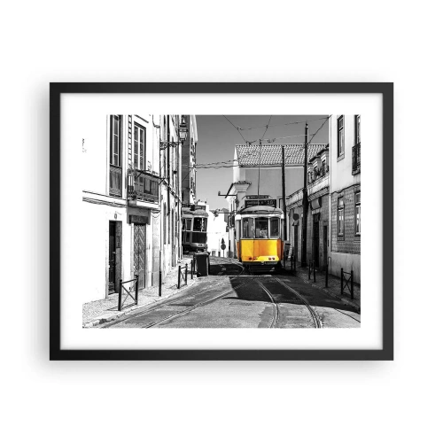 Poster în ramă neagră - Spiritul Lisabonei - 50x40 cm