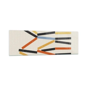 Tablou pe sticlă - Compoziție la nivel - 160x50 cm