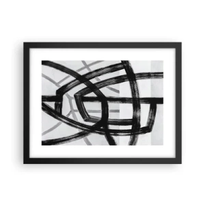 Poster în ramă neagră - Construind adâncimea - 40x30 cm