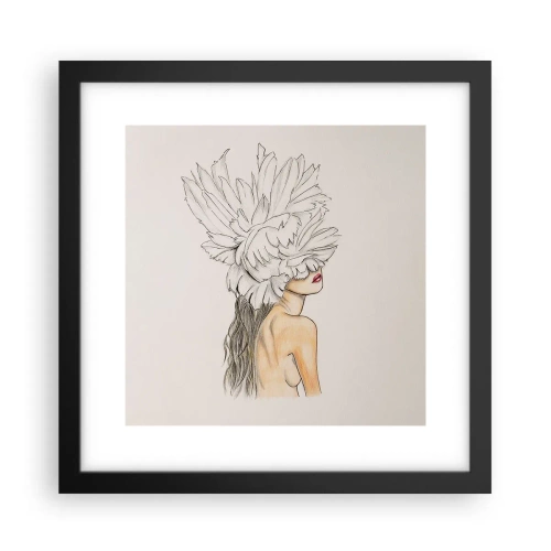 Poster în ramă neagră - Frumusețe încoronată - 30x30 cm