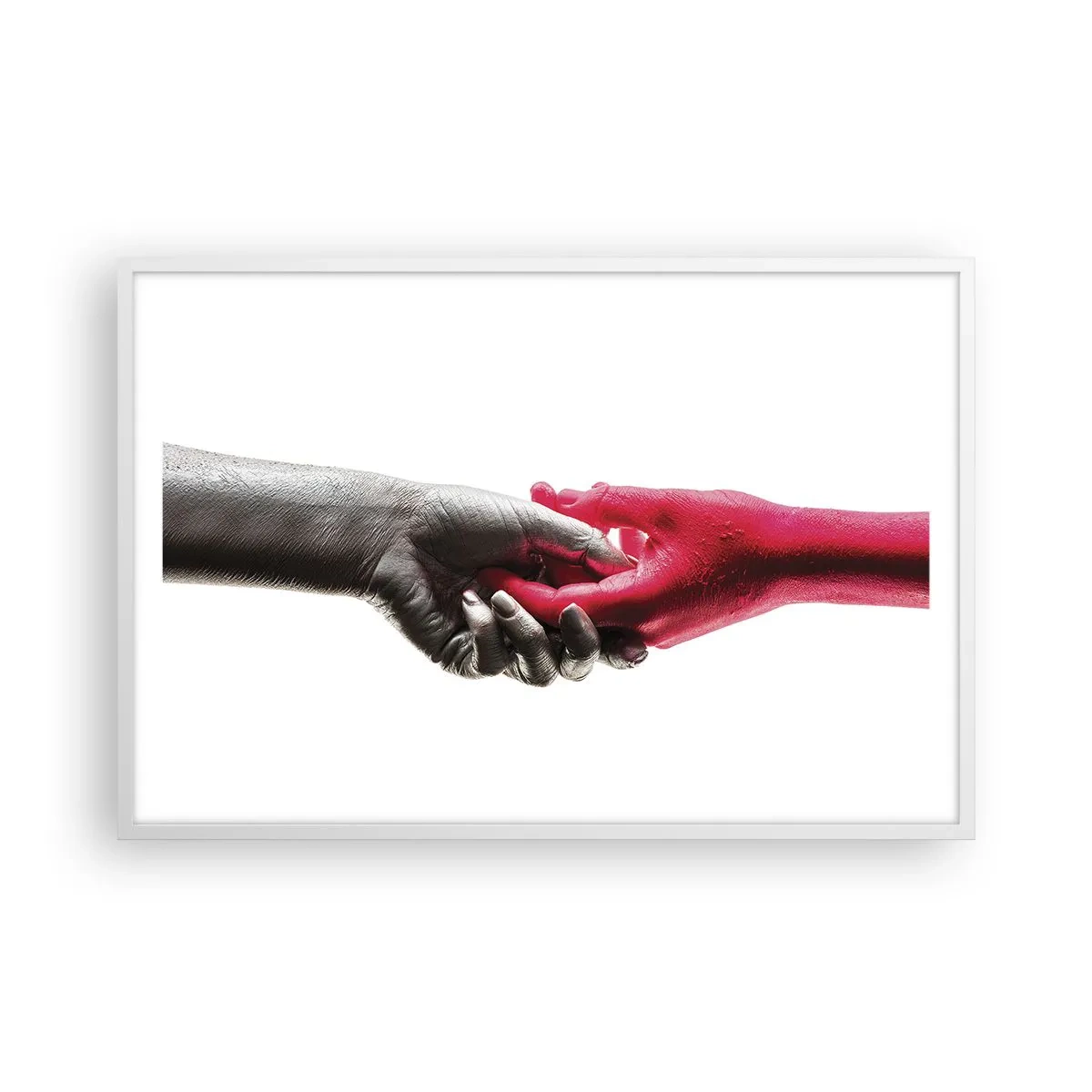 Poster în ramă albă - Împreună, deși diferiți - 91x61 cm