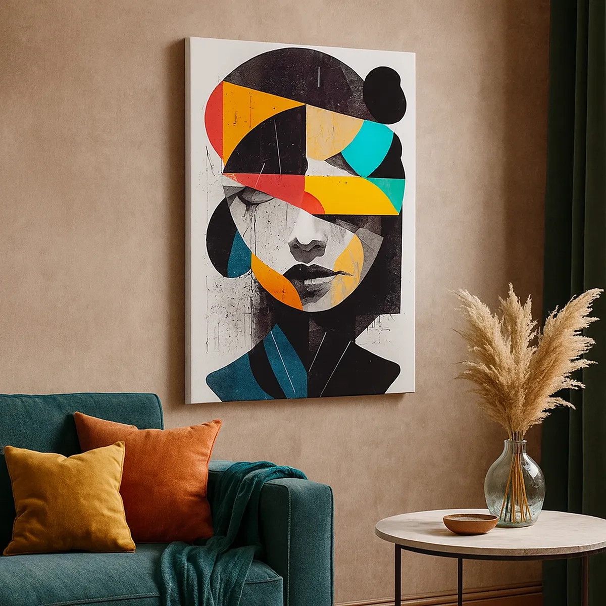 Tablou pe pânză - Portret intern multicolor - 50x70 cm