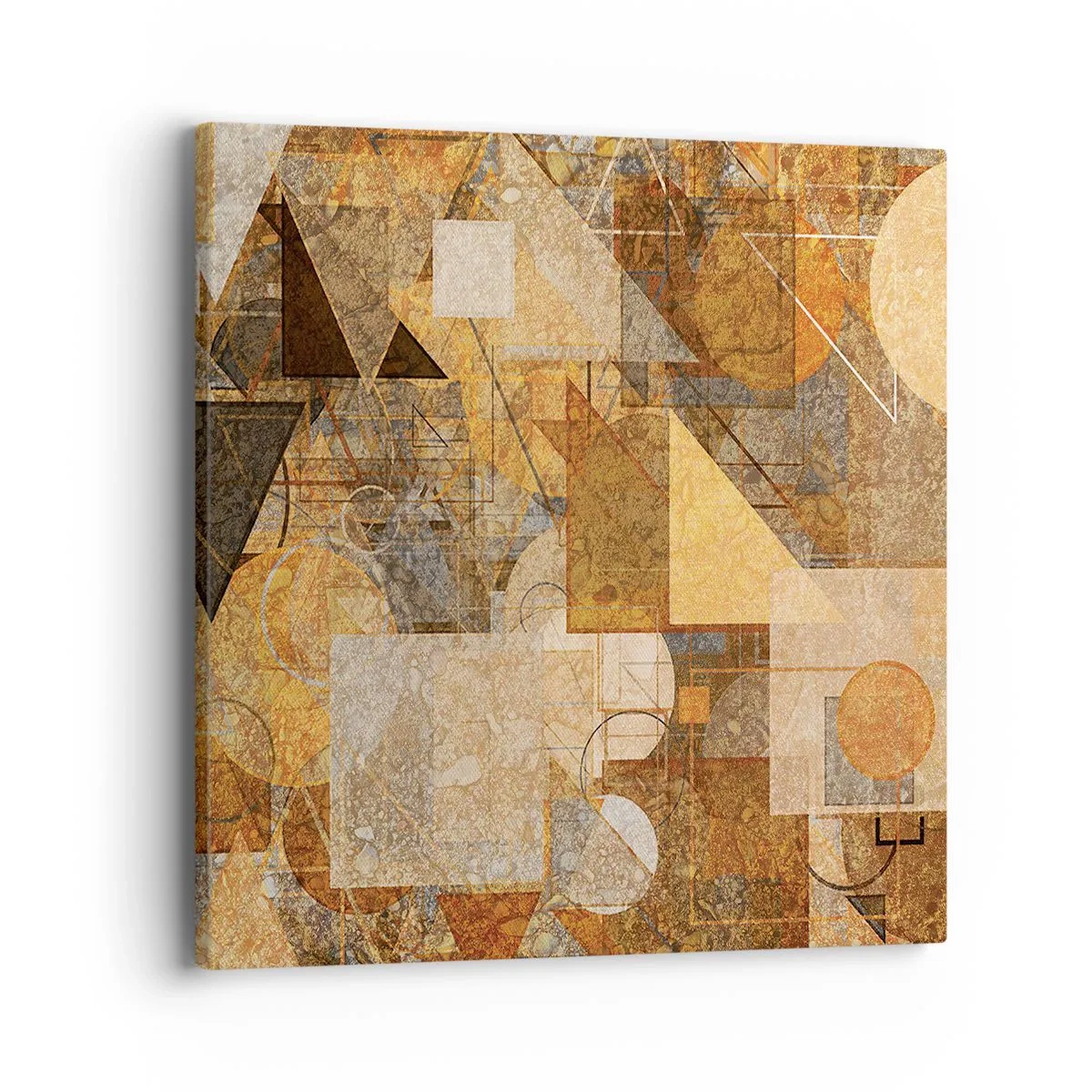 Tablou pe pânză - Studiu cubist de bronz - 40x40 cm