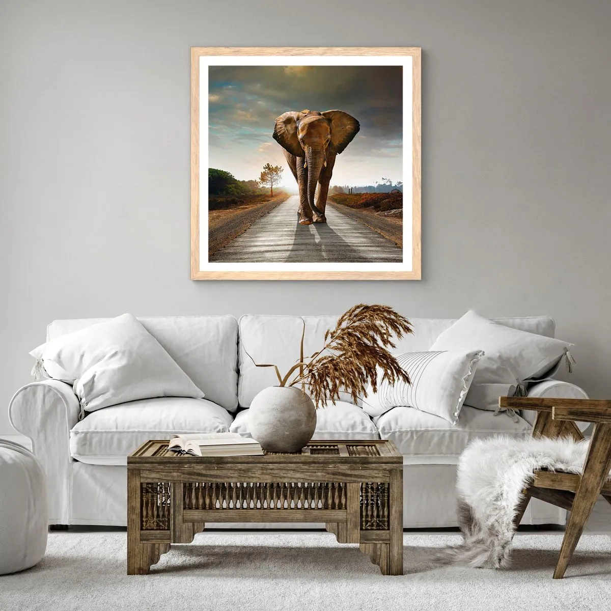 Poster în ramă de stejar deschis - Și-a pierdut cipicii... - 60x60 cm