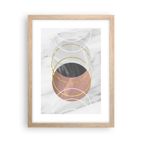 Poster în ramă de stejar deschis - Muzica sferelor - 30x40 cm