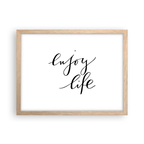 Poster în ramă de stejar deschis - Nimic de adăugat... - 40x30 cm