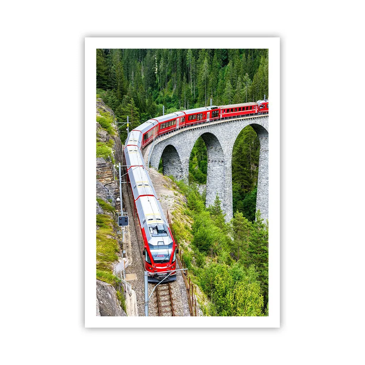 Poster - Cu trenul prin munți - 61x91 cm