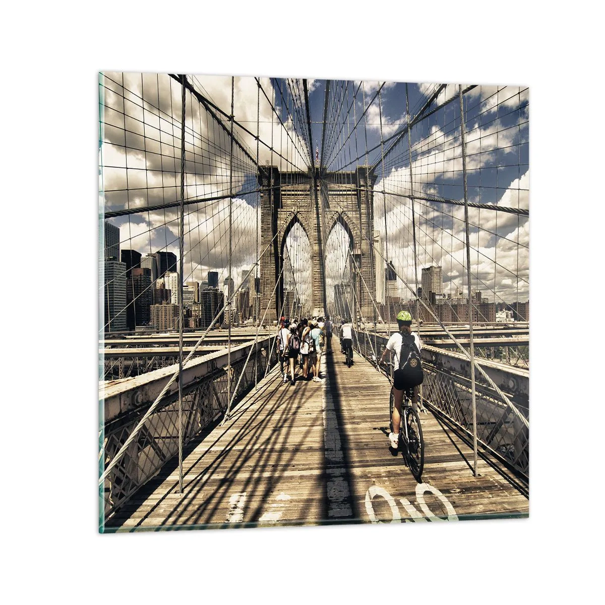 Tablou pe sticlă - Chiar în inima orașului - 60x60 cm