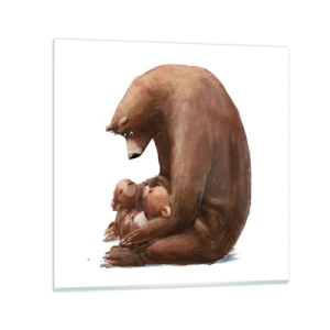 Tablou pe sticlă - Vise plăcute, copii - 30x30 cm