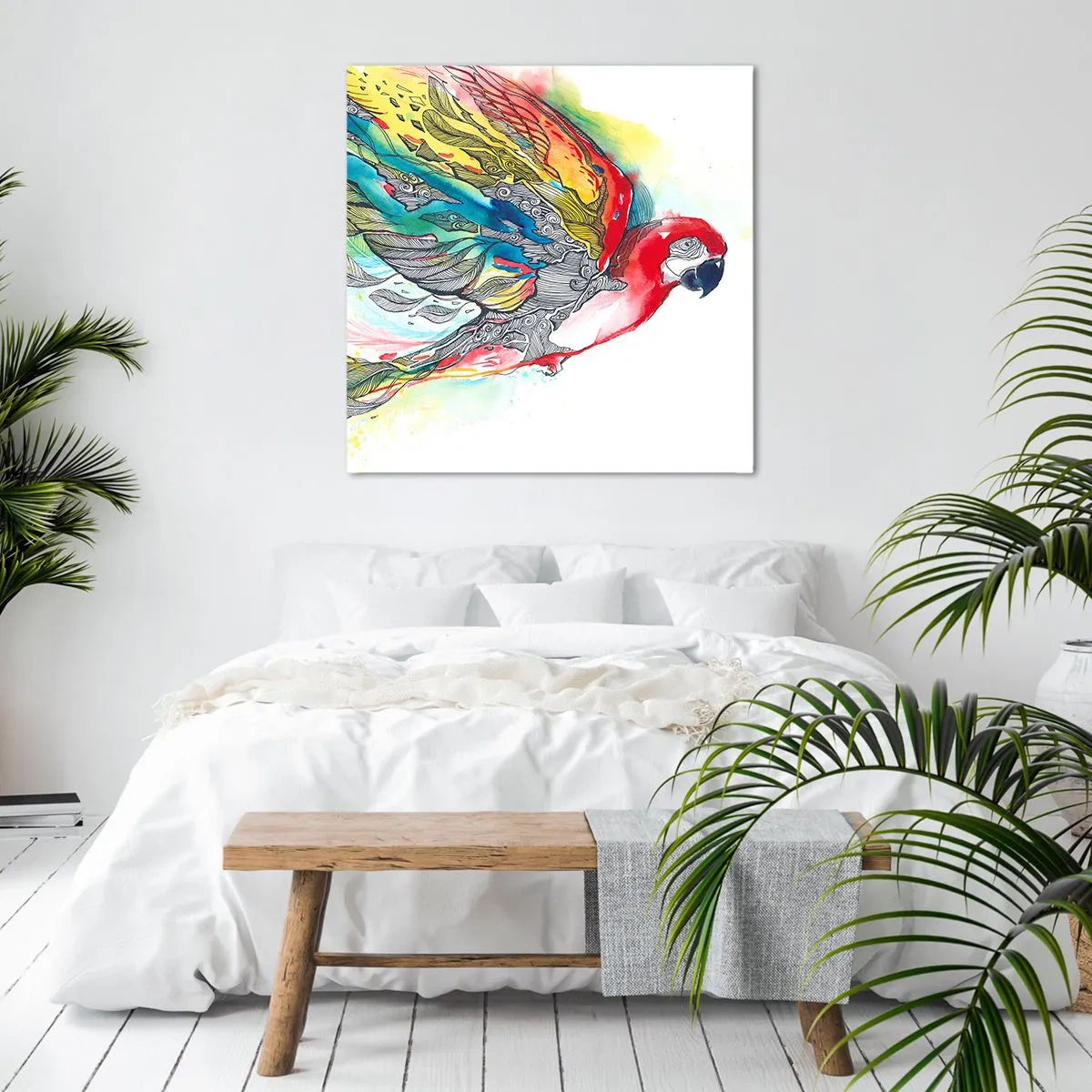 Tablou pe pânză - Trăiește în culori - 70x70 cm