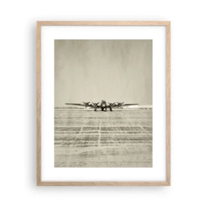 Poster în ramă de stejar deschis - Pregătit, ca întotdeauna - 40x50 cm