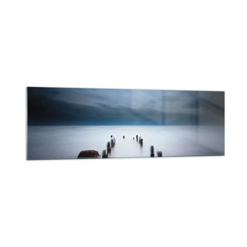 Tablou pe sticlă - Un lac în ceața calmă - 160x50 cm