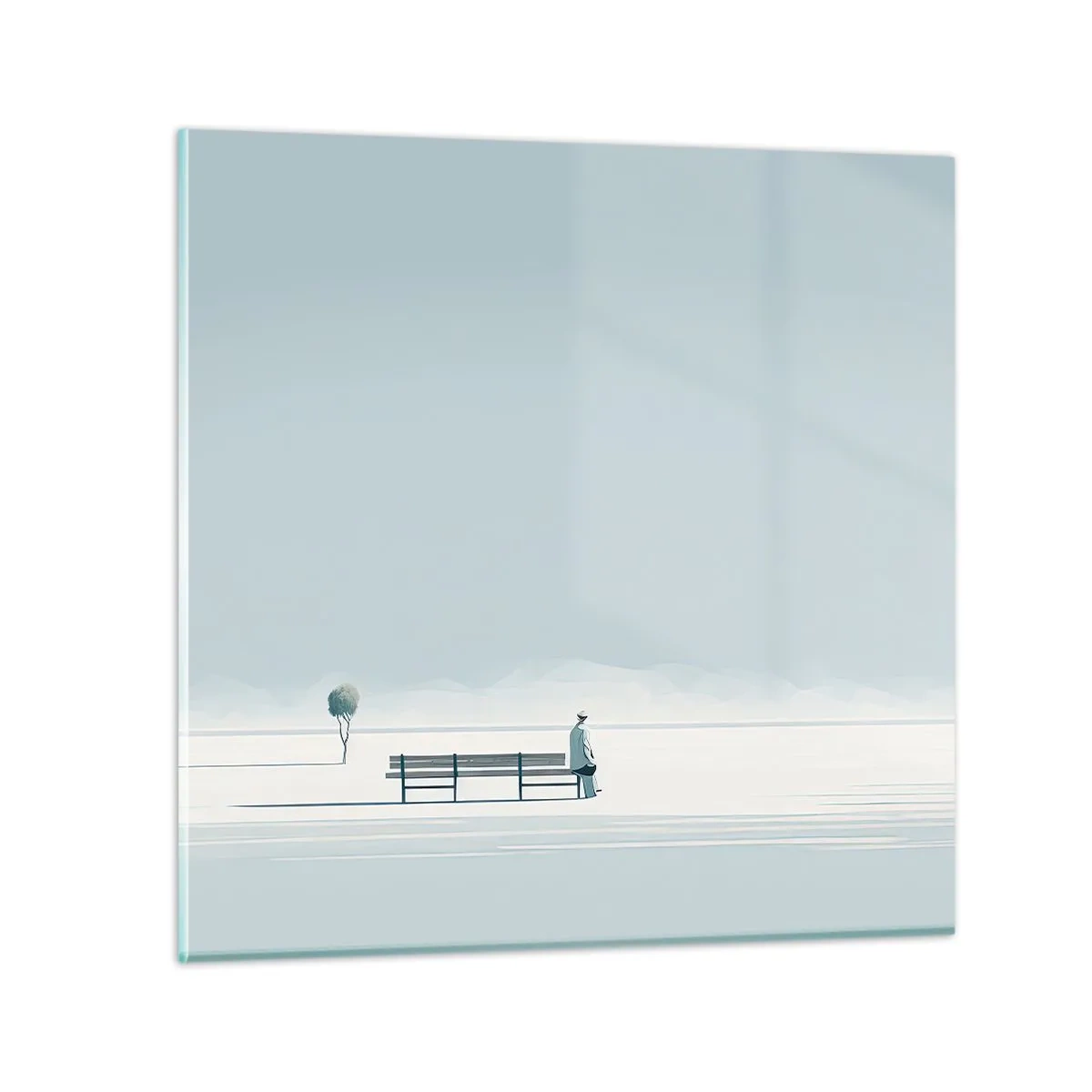 Tablou pe sticlă - Da, aștept. - 30x30 cm