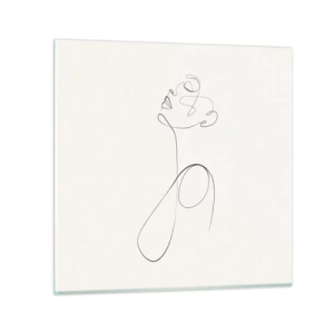 Tablou pe sticlă - Încâlcită în vise - 30x30 cm