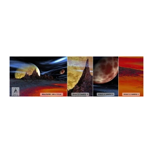 Mostră tapet autocolant Deluxe Sticker - Lumea necunoscută - Abstracția, Cosmos, 3D - 100x30 cm