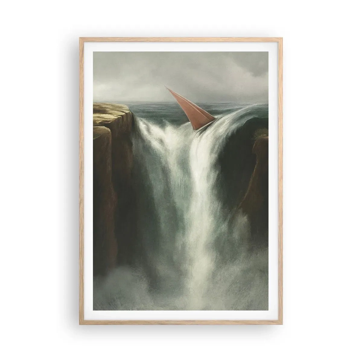 Poster în ramă de stejar deschis - Precauțiile vieții - 70x100 cm