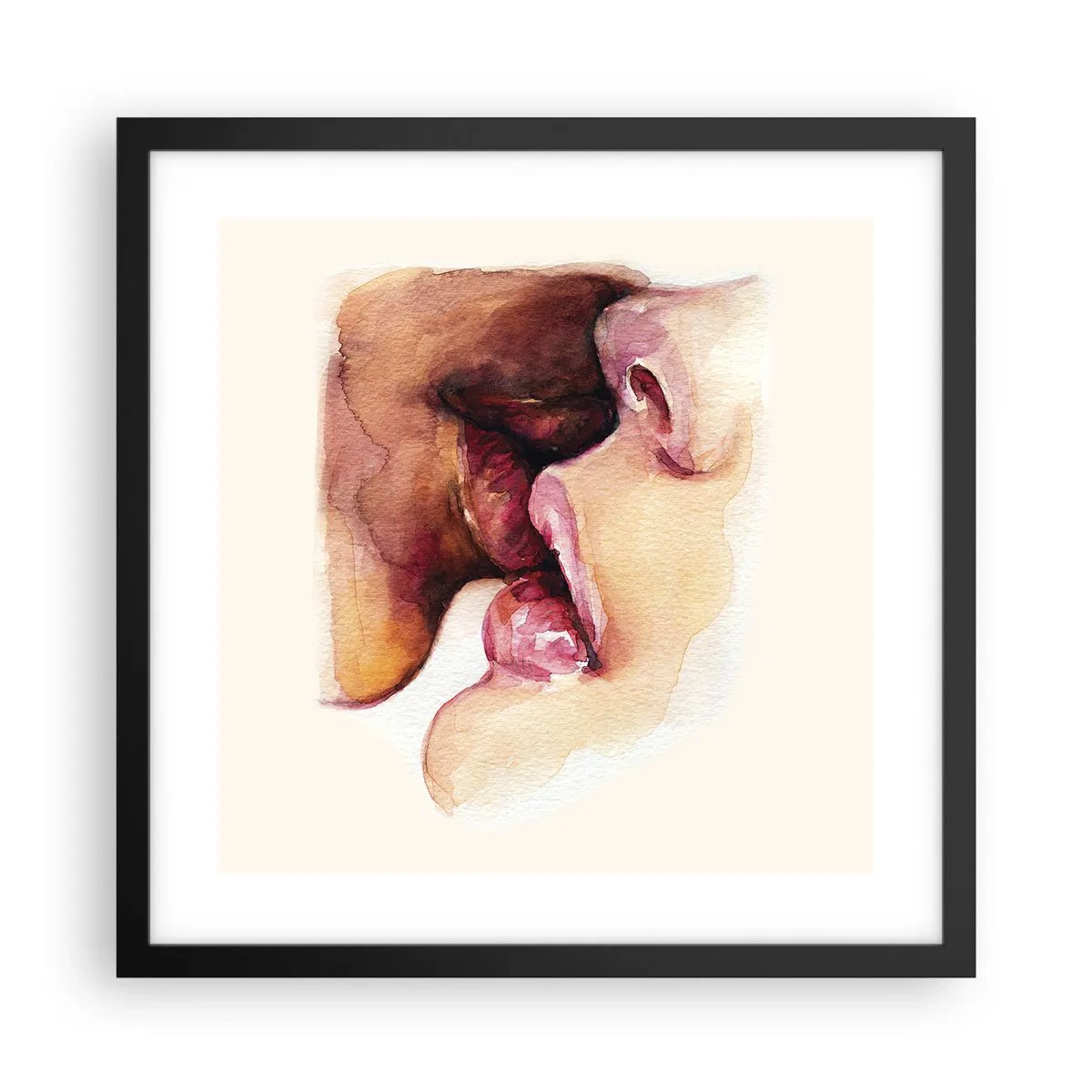 Poster în ramă neagră - Ca ziua și noaptea, ca cerul și pământul - 40x40 cm