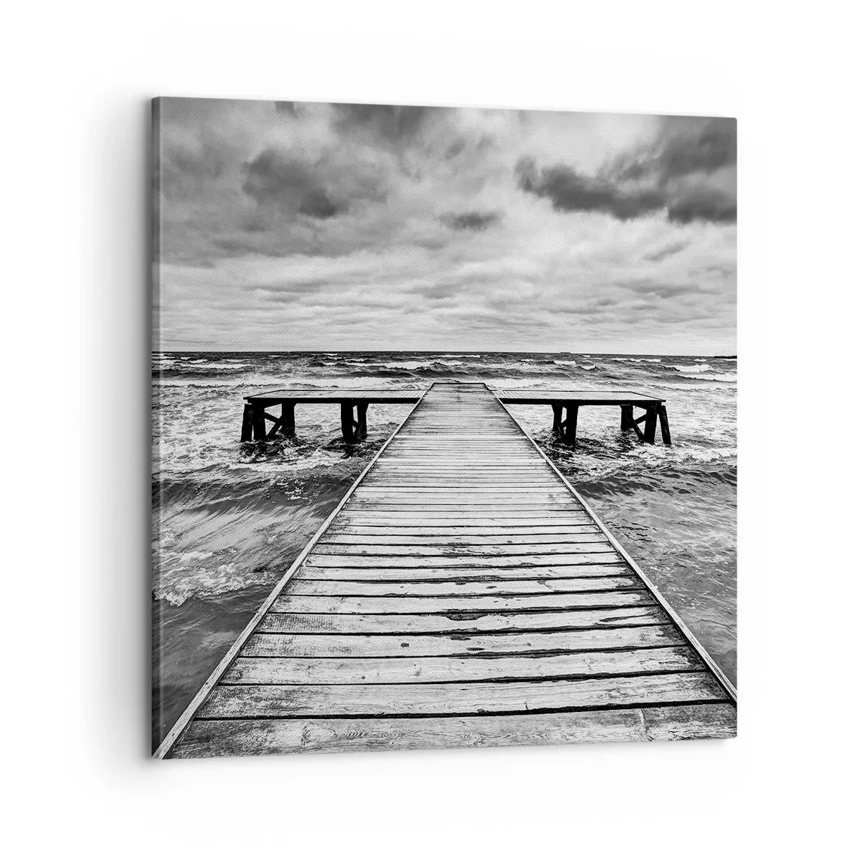 Tablou pe pânză - Aștept ca vântul să fugărească... - 60x60 cm