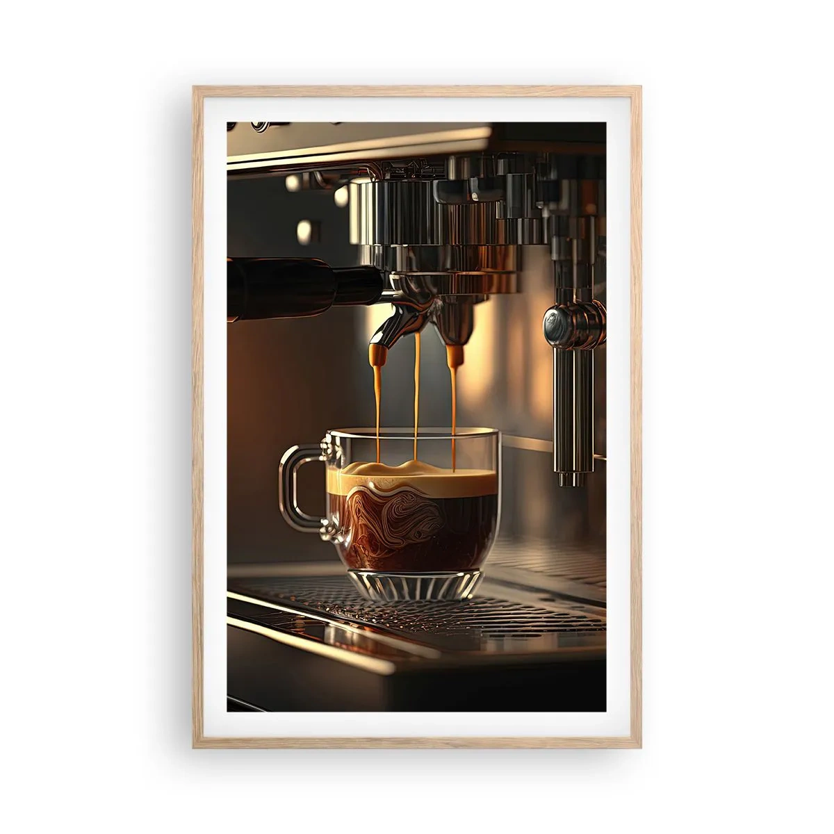 Poster în ramă de stejar deschis - Băutură senzuală - 61x91 cm