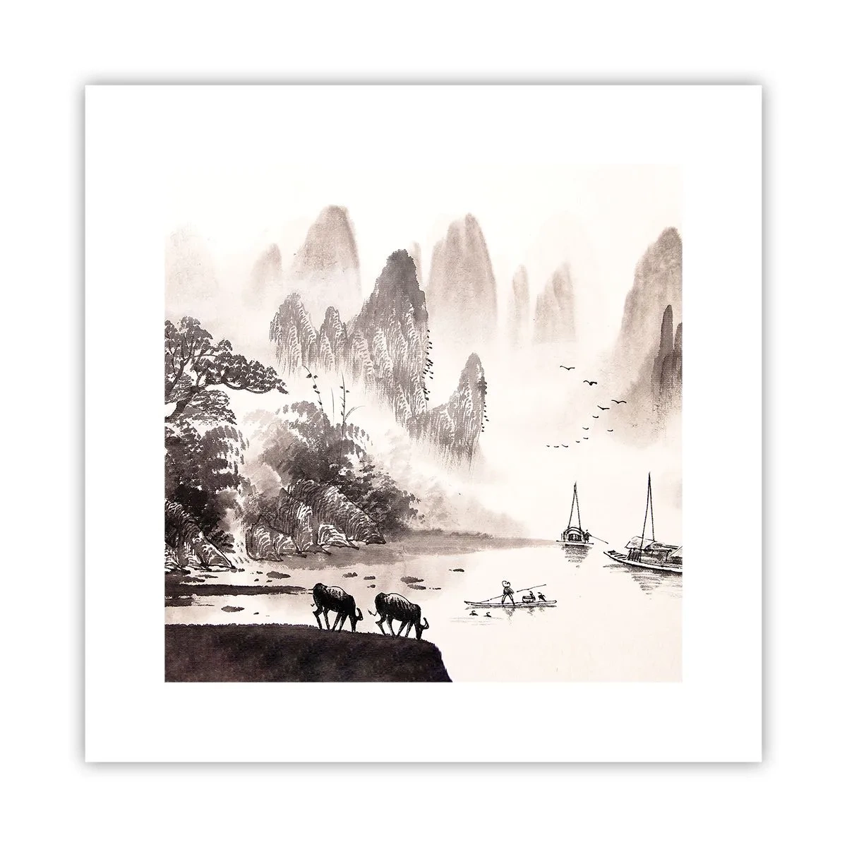 Poster - Viața exotică de zi cu zi a Estului - 30x30 cm