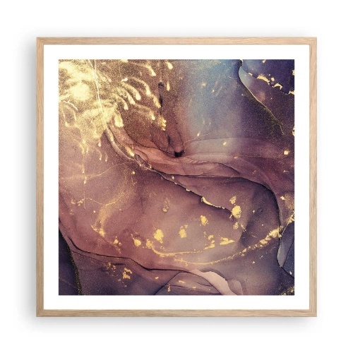 Poster în ramă de stejar deschis - Materie și spirit - 60x60 cm