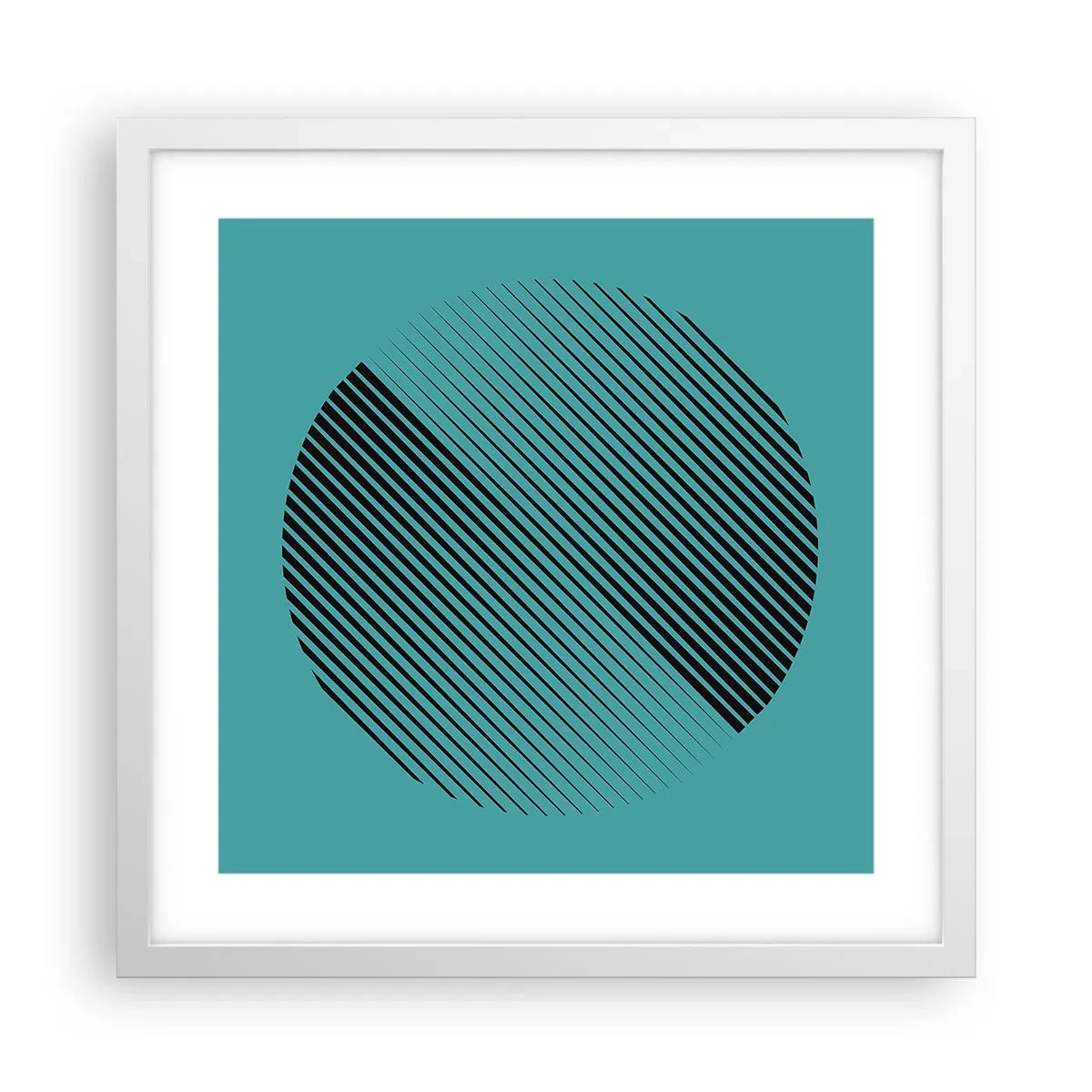 Poster în ramă albă - Cercul - o variație geometrică - 40x40 cm