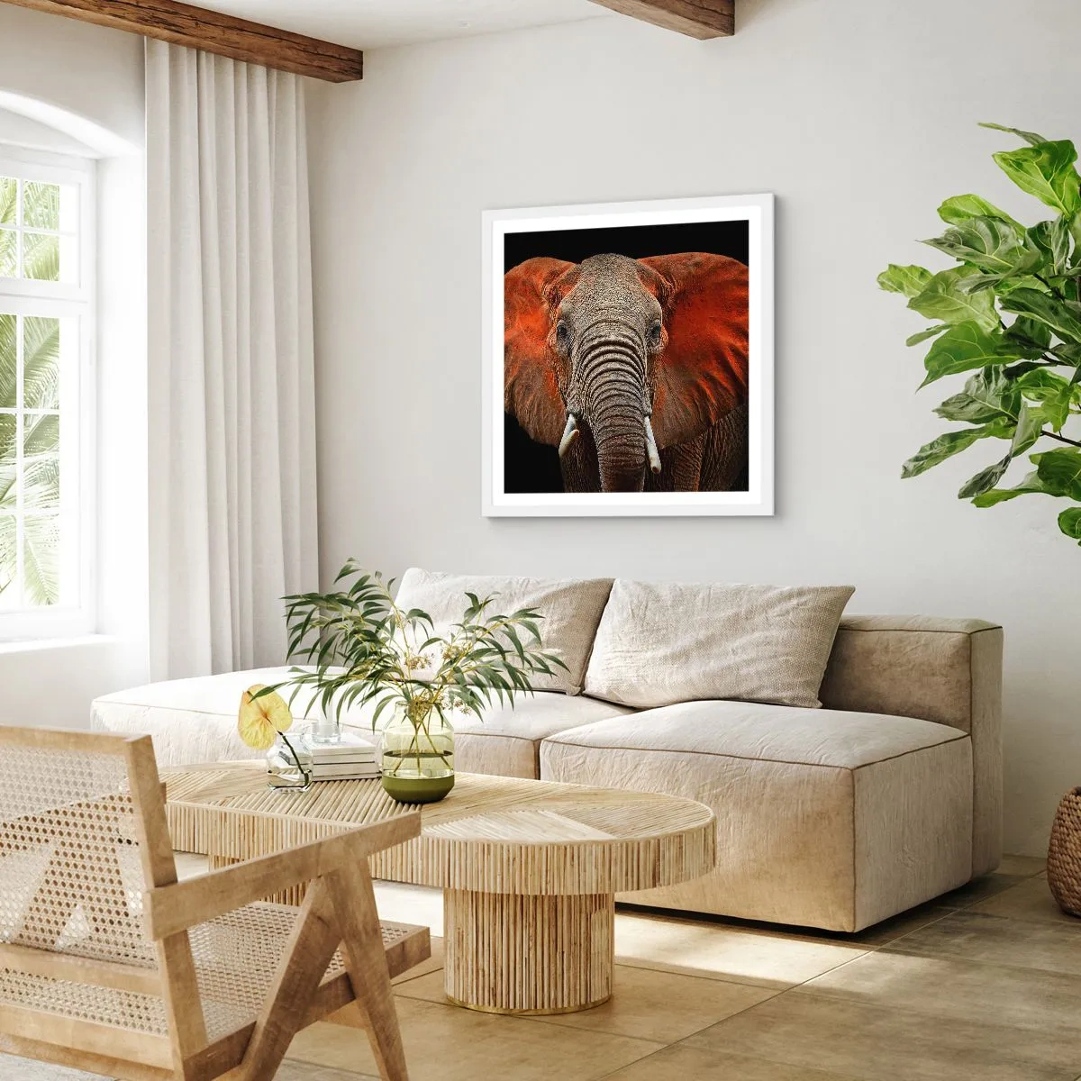 Poster în ramă albă - Sunt sălbatic, și tu? - 30x30 cm