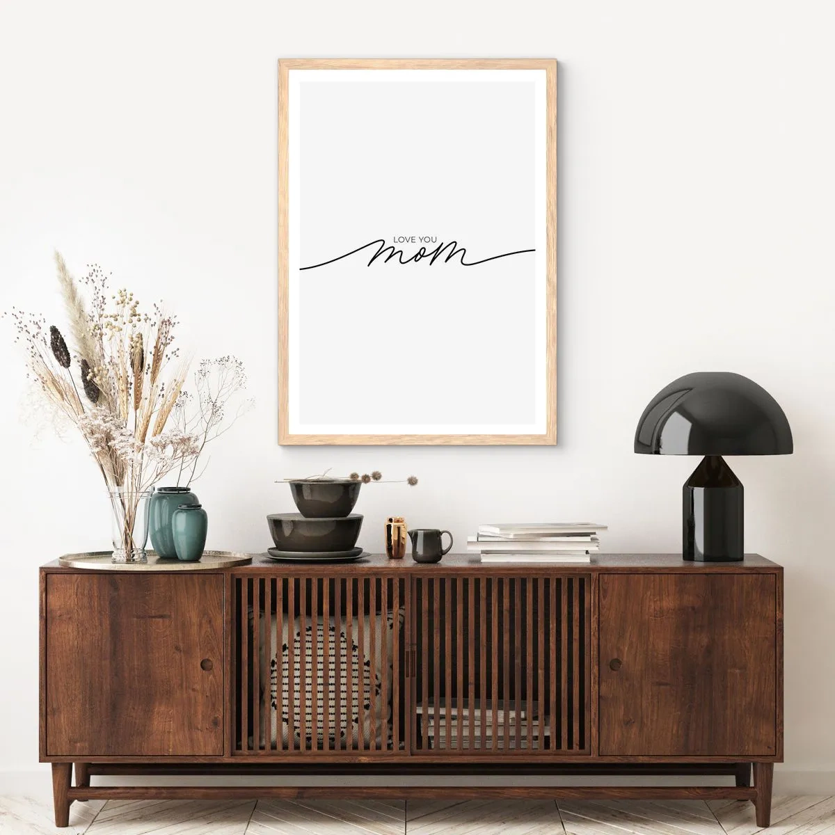 Poster în ramă de stejar deschis - Mare emoție - 40x50 cm