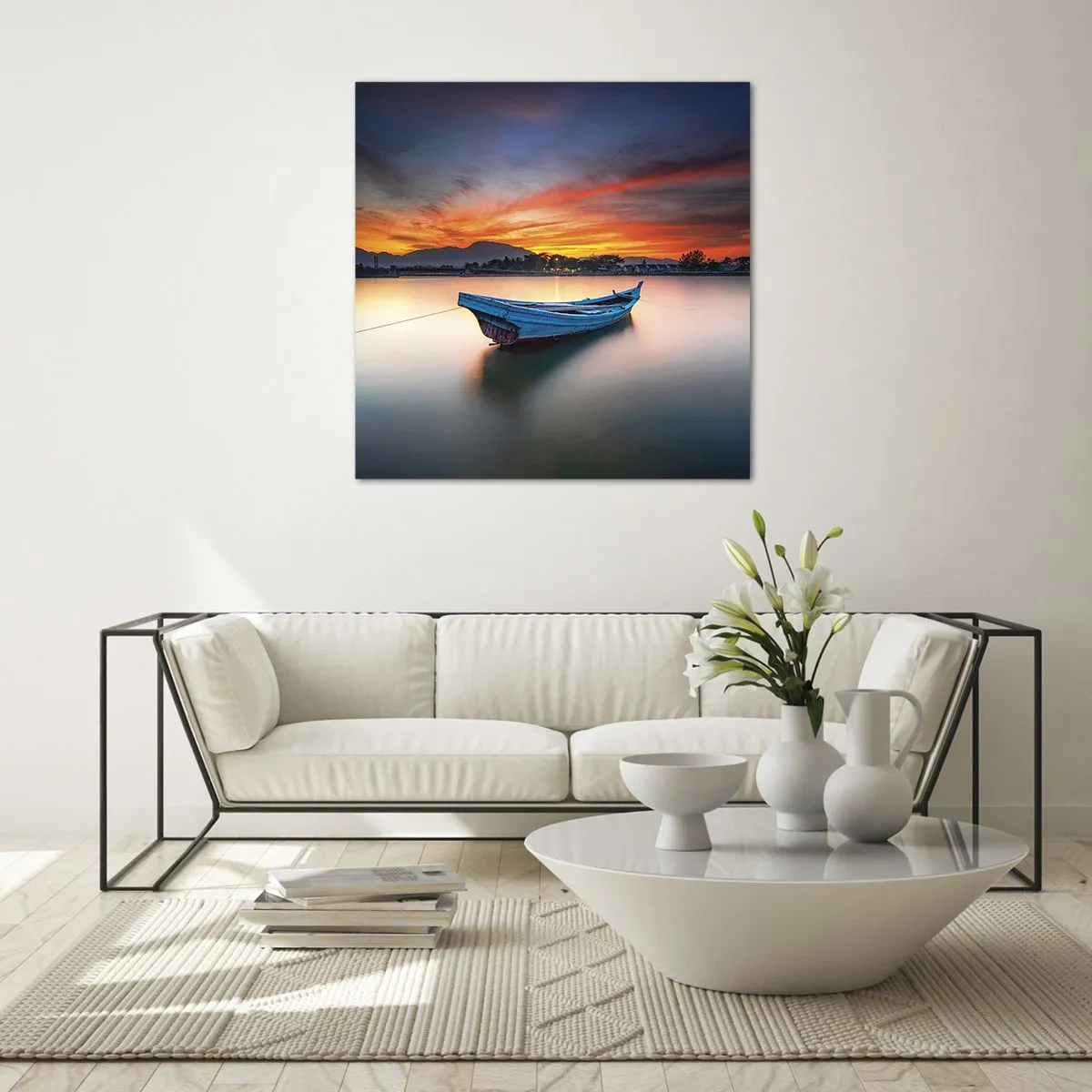 Tablou pe sticlă - O noapte bună înainte - 60x60 cm