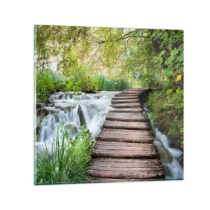 Tablou pe sticlă - Nu este deloc o apă liniștită - 60x60 cm