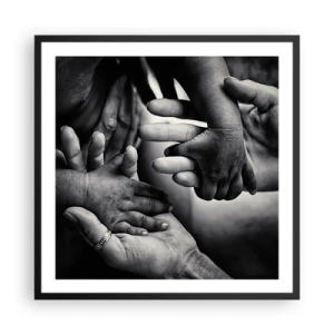 Poster în ramă neagră - A fi om - 60x60 cm