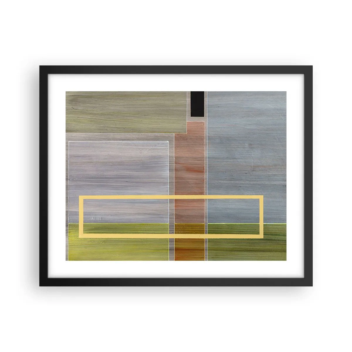Poster în ramă neagră - Drept și liniștit - 50x40 cm