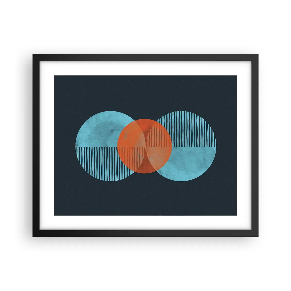 Poster în ramă neagră - Compoziție simetrică - 50x40 cm