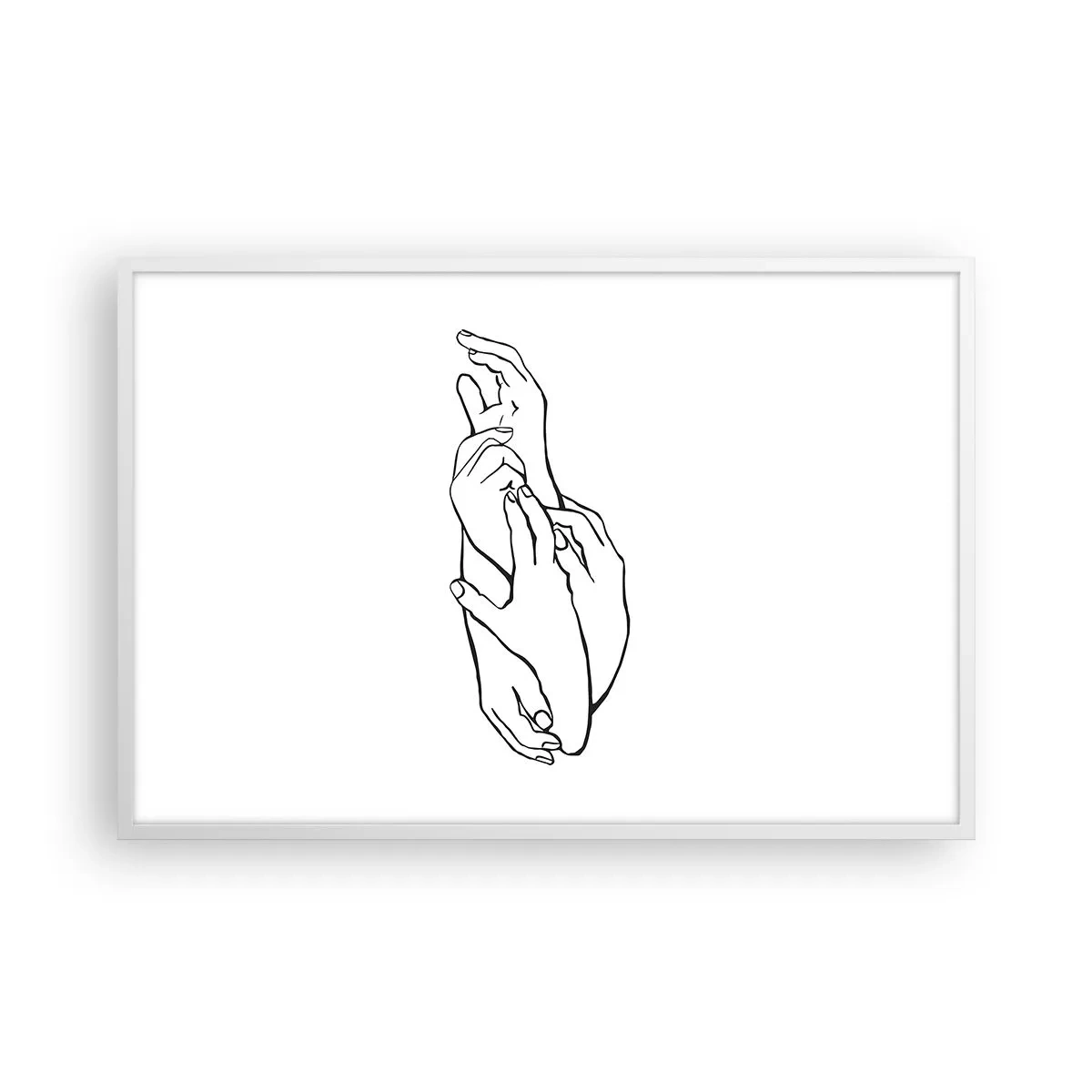 Poster în ramă albă - Atingere bună - 91x61 cm