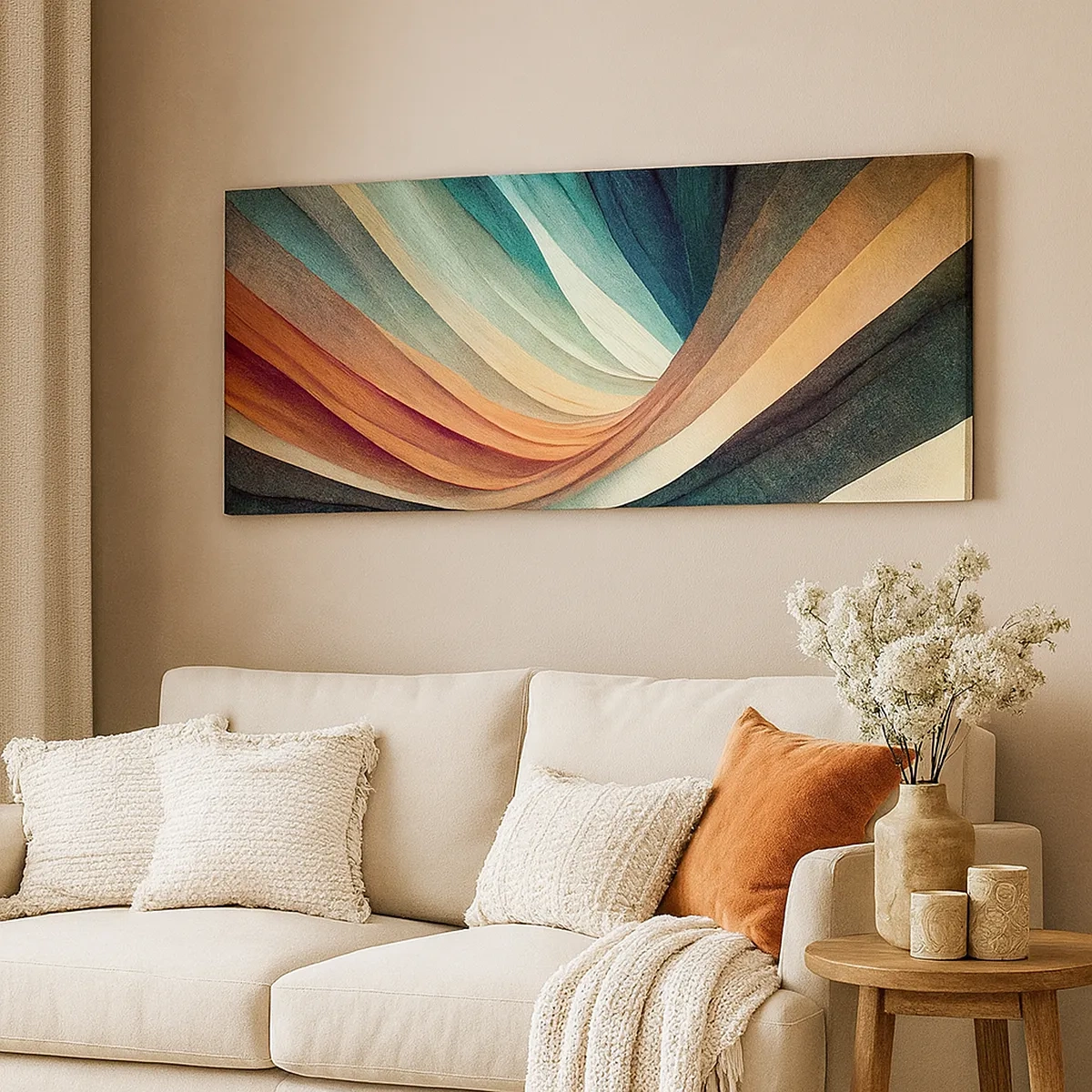 Tablou pe pânză - Țesute din culori - 30x30 cm